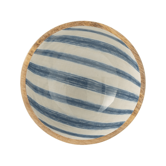 Kom Strepen Mango Blauw/wit M 15x15x7.5cm