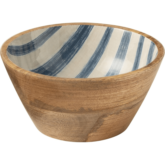 Kom Strepen Mango Blauw/wit M 15x15x7.5cm