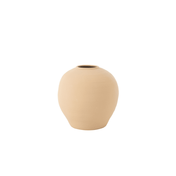 Vaas Cassia Rond Klei  Beige L 37x37x38cm