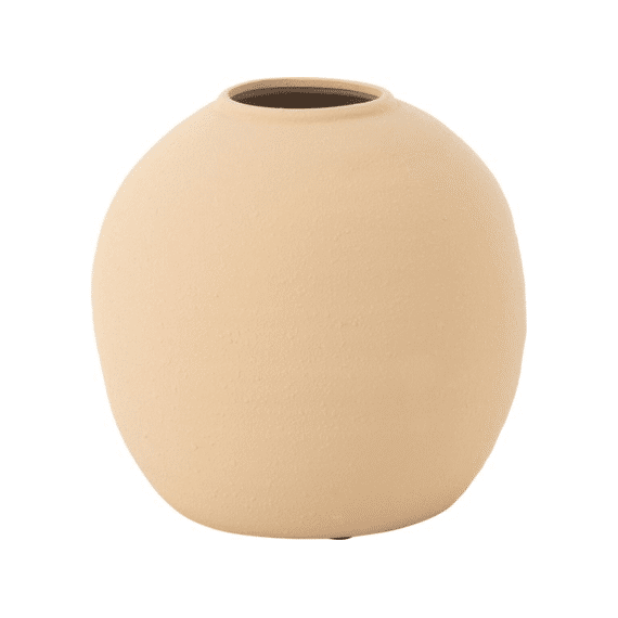 Vaas Cassia Rond Klei  Beige S 29.5x29.5x28cm