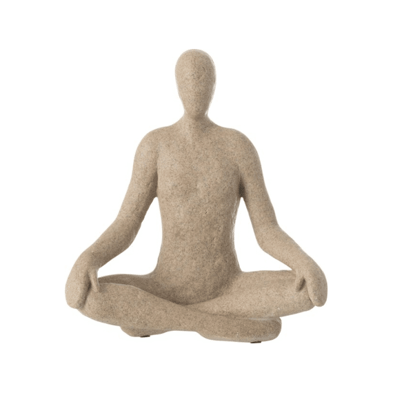 Beeld Yoga Resin Beige 28.5x15x31.5cm