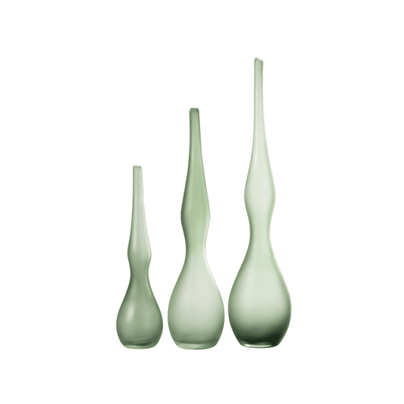 J-Line Vaas Adria Gebogen Fluit Glas Muntgroen Groot