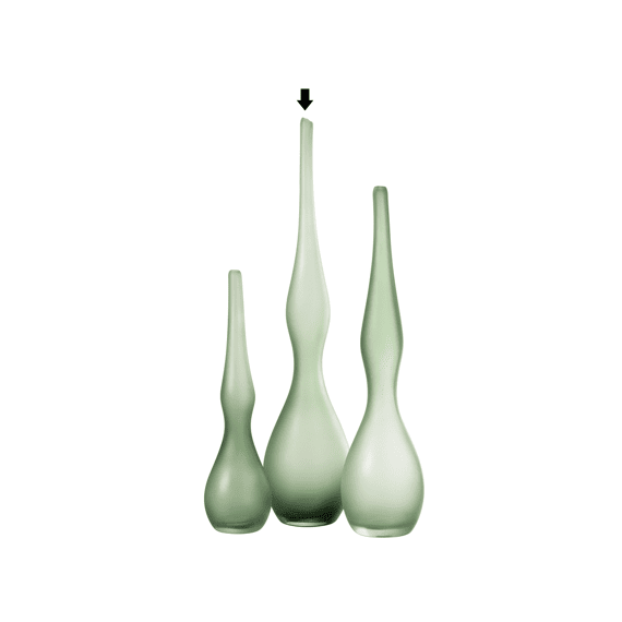 J-Line Vaas Adria Gebogen Fluit Glas Muntgroen Groot