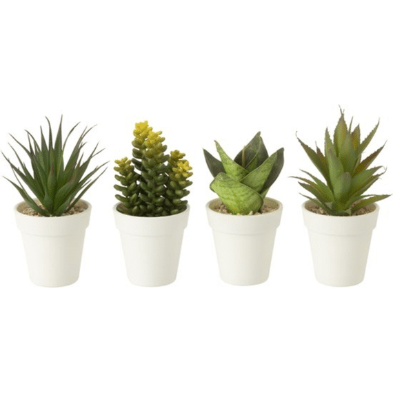 Planten Pot Kunstm Groen Ass4 12x12x17.5cm