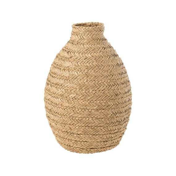 Vaas Gevlochten Zeegras Nat L 40x40x60cm