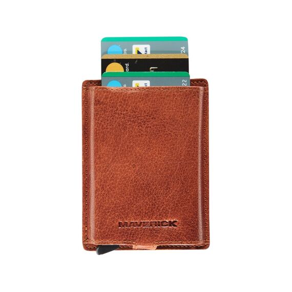Maverick Rough Gear Wallet Cardprotector Slim Rfid Leer Cognac