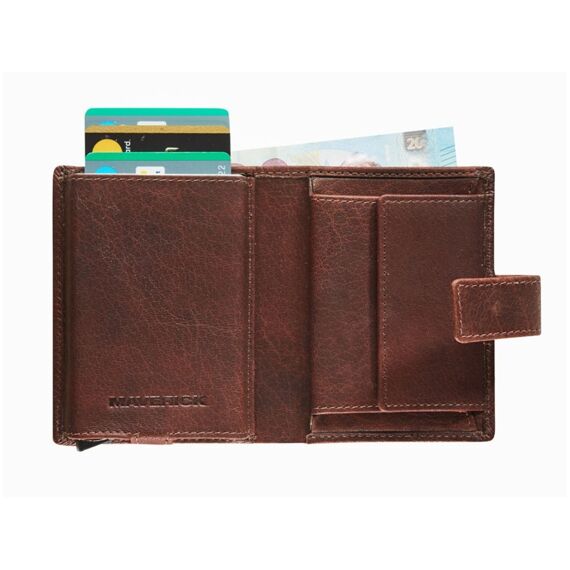 Maverick Rough Gear Wallet Cardprotector Compact Rfid Leer Bruin
