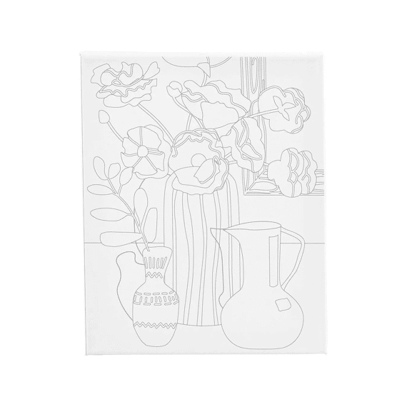 Schildercanvas Met Print Stilleven Met Bloemen