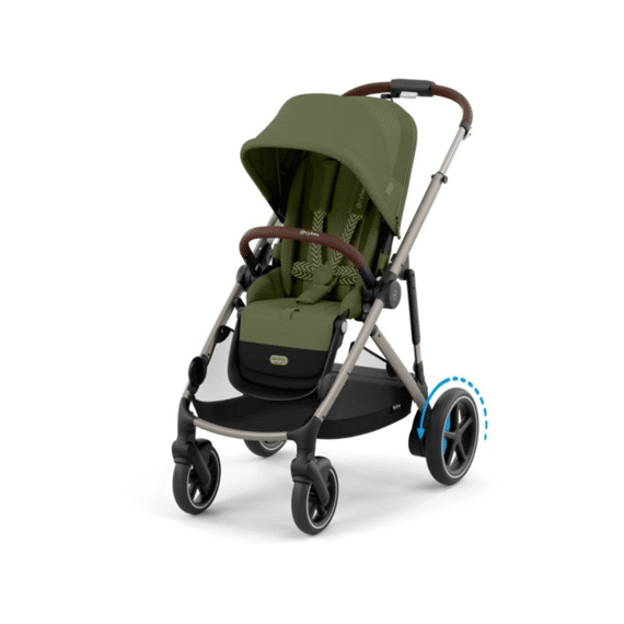 Cybex E-gazelle S Frame Taupe + Zit Leder Bruin Moss Green/khaki