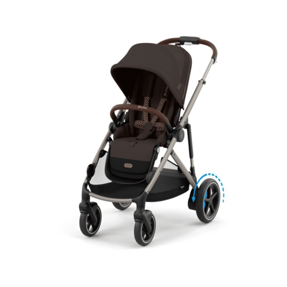 Cybex E-gazelle S Frame Taupe + Zit Leder Bruin Chocolate Brown/brown