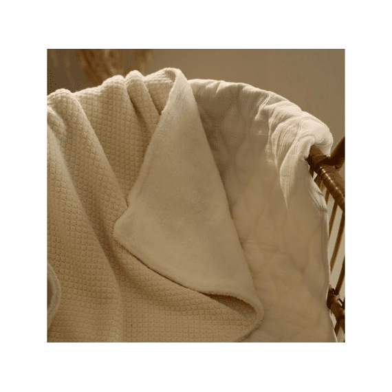 Little Dutch Deken Wieg Quilted & Soft 70x100 Pure Soft White