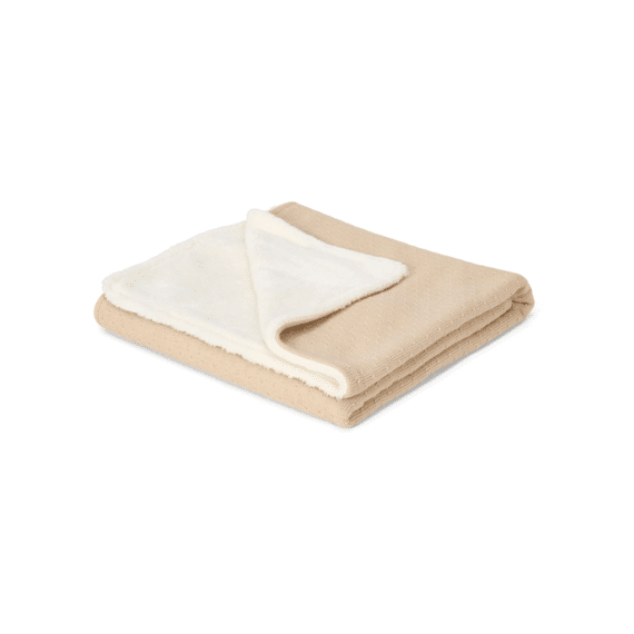 Little Dutch Deken Wieg Gebreid/fleece 70x100 Pure Soft Beige