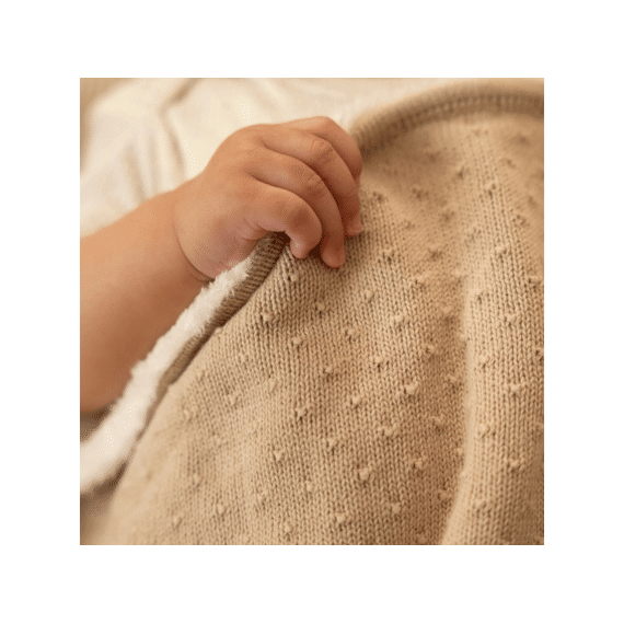 Little Dutch Deken Bed Gebreid/fleece 110x140 Pure Soft Beige