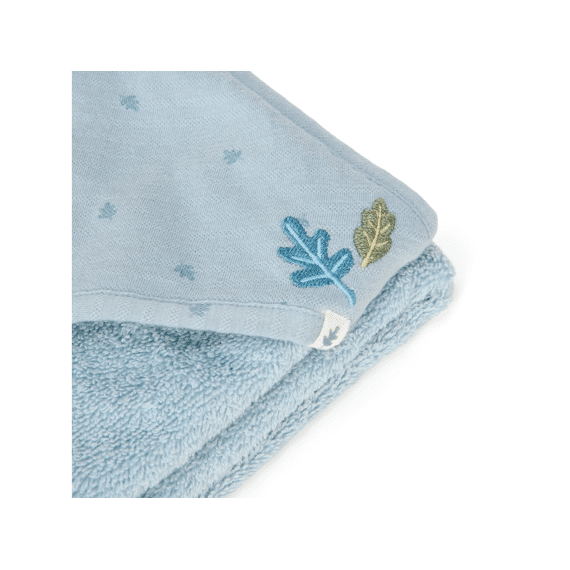 Little Dutch Badcape 75x75 Pure Denim Blue