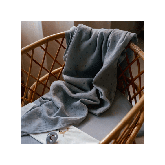 Little Dutch Swaddle 70x70 2st Pure Denim Blue