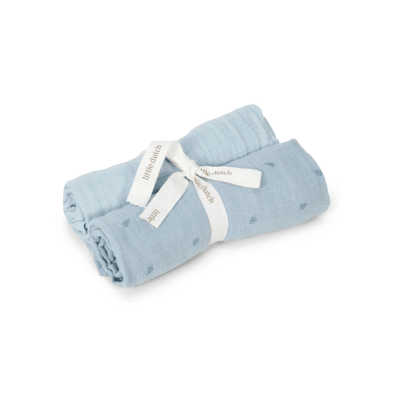 Little Dutch Swaddle 70x70 2st Pure Denim Blue