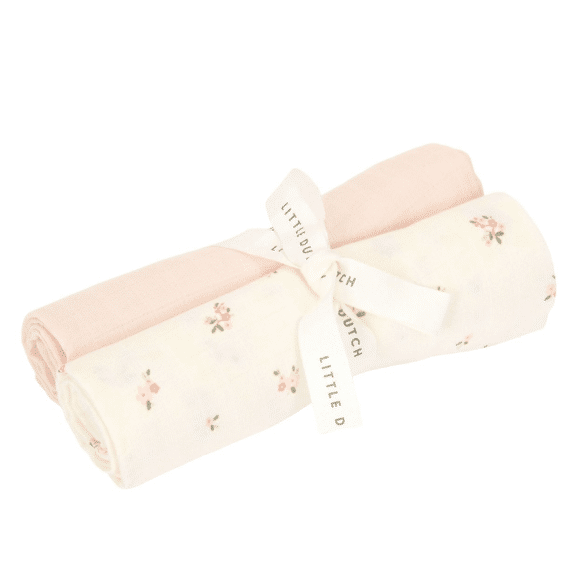Little Dutch Pure Swaddle Doeken Hydrofiel 70x70 Pure Blossom