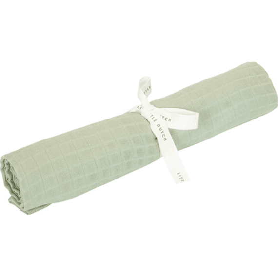 Little Dutch Pure Swaddle Doek Hydrofiel 120x120 Pure Sage