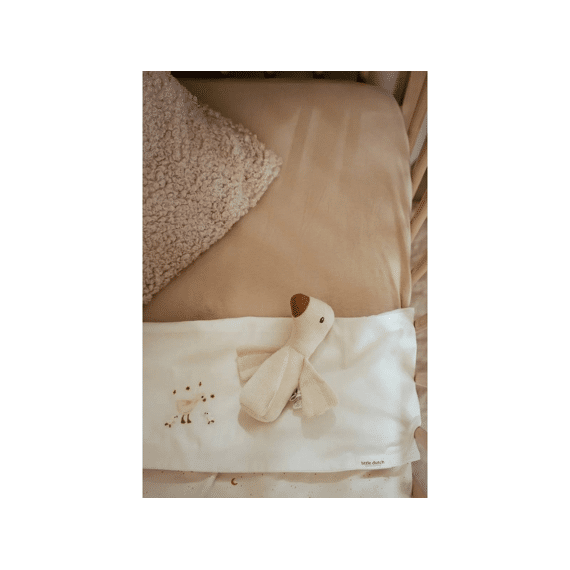 Little Dutch Newborn Naturals Wieglaken Geborduurd Little Goose