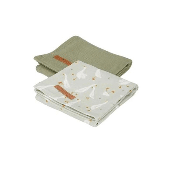 Little Dutch Newborn Naturals Swaddle Doeken Hydrofiel 70x70 Little Goose