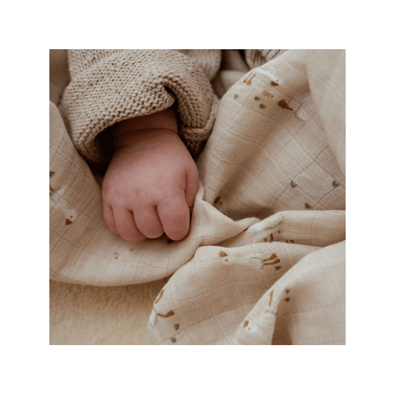 Little Dutch Newborn Naturals Swaddle Doek Hydrofiel 120x120 Little Goose