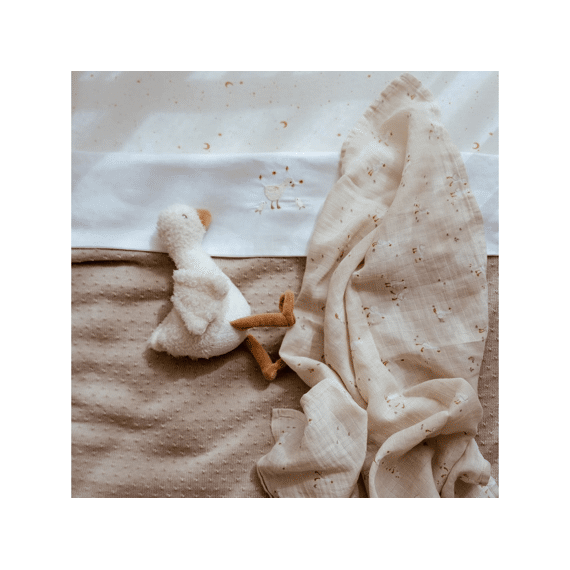 Little Dutch Newborn Naturals Swaddle Doek Hydrofiel 120x120 Little Goose