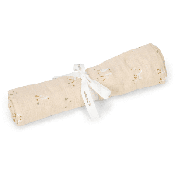 Little Dutch Newborn Naturals Swaddle Doek Hydrofiel 120x120 Little Goose