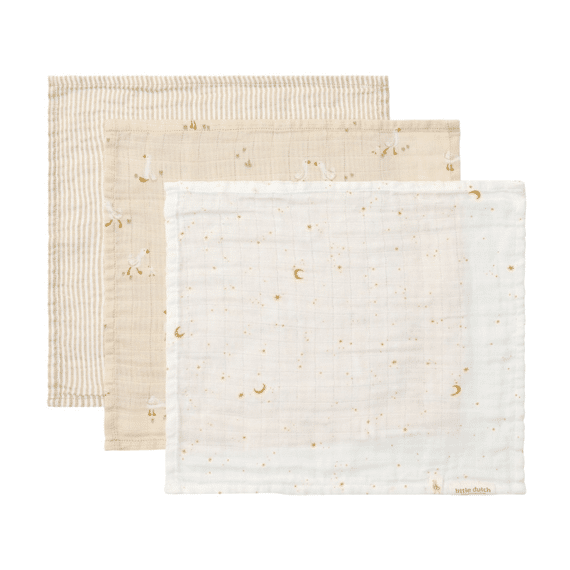 Little Dutch Newborn Naturals Monddoekjes Set Little Goose