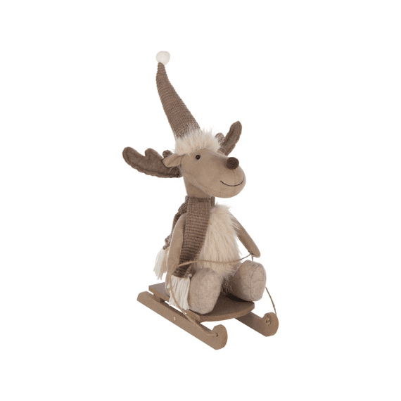 J-line Eland met Slee Polyester Beige 40cm