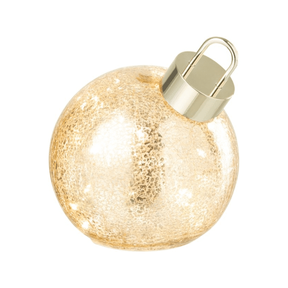 J-line Kerstbal Led Glas Goud S 15cm