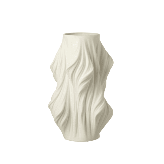 Vaas 3d Print Onreg Pors Wit 26x26x40cm