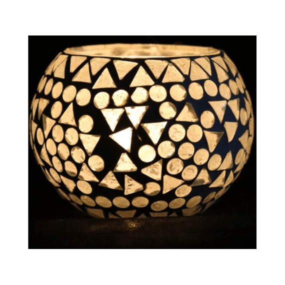 Theelichthouder Mozaïek 10x10x8,5cm