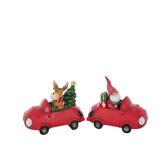 L-line Kerstman/Rendier in Auto Led 13cm