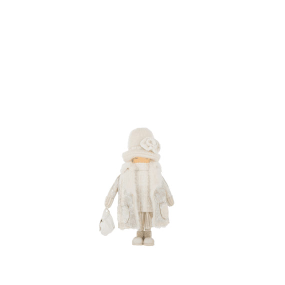 Meisje Tas Poly Gebr Wit S 18x10x30cm