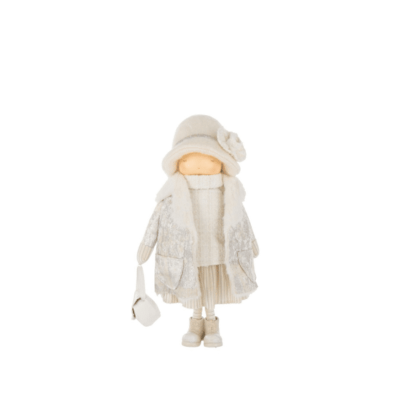 Meisje Tas Polyresin  Wit L 28x15x46cm