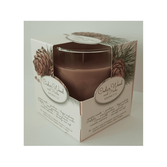 Geurkaars Cedar Breez  30u 8,5x8,5x13cm