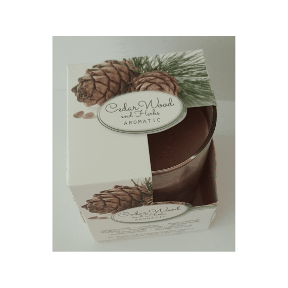 Geurkaars Cedar Breez  30u 8,5x8,5x13cm