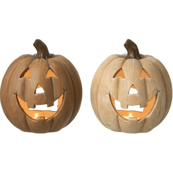 J-line Kaarshouder Pumpkin Halloween Klei 27cm