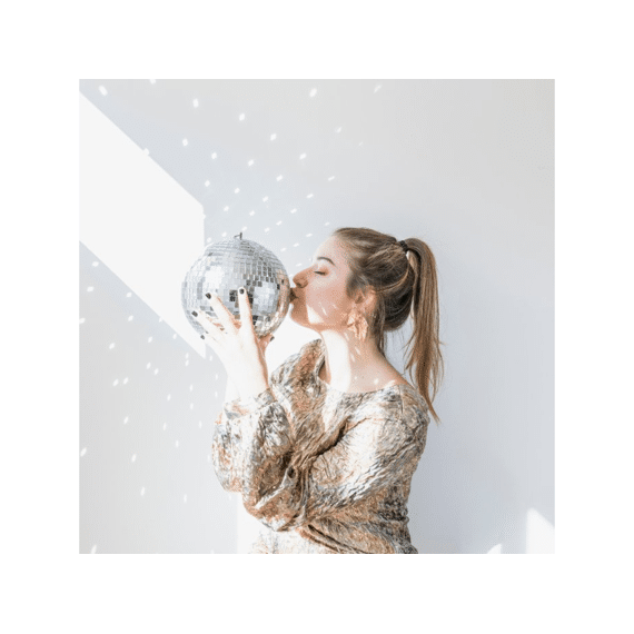 D/4 Kerstbal Disco Plastiek Gd 30x30x15cm