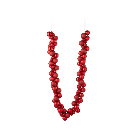 J-line Slinger Kerstbal Plastiek Rood 160cm