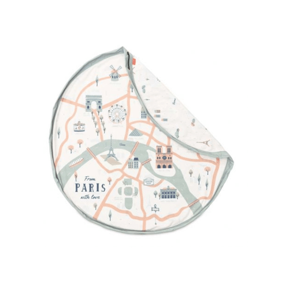 Play And Go Storage Bag En Speelmat 140cm Paris Map