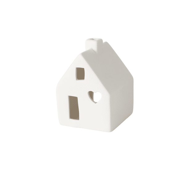Decorative Object Friis House With Tealight Holder H 12 Cm Earthenware Assortiment Prijs Per Stuk