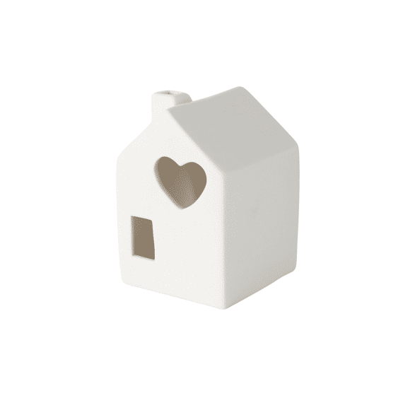 Decorative Object Friis House With Tealight Holder H 12 Cm Earthenware Assortiment Prijs Per Stuk