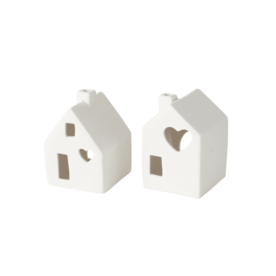 Decorative Object Friis House With Tealight Holder H 12 Cm Earthenware Assortiment Prijs Per Stuk