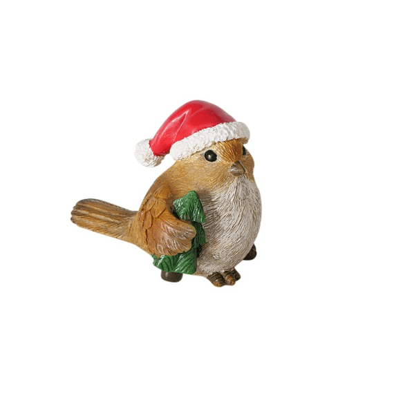 Figurine Fenna Bird H 7 Cm Polyresin Brown Per Stuk