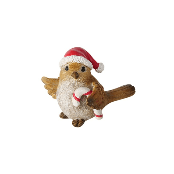 Figurine Fenna Bird H 7 Cm Polyresin Brown Per Stuk