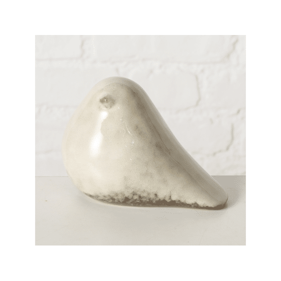 Figurine Ombro Bird H 9 Cm Porcelain Cream White