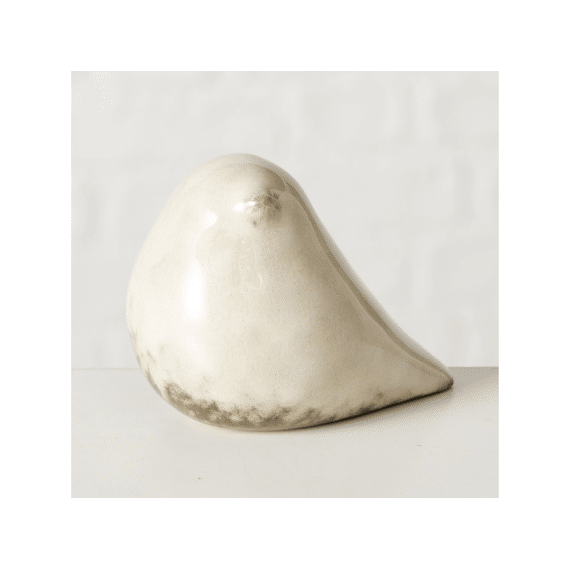 Figurine Ombro Bird H 6 Cm Porcelain Cream White