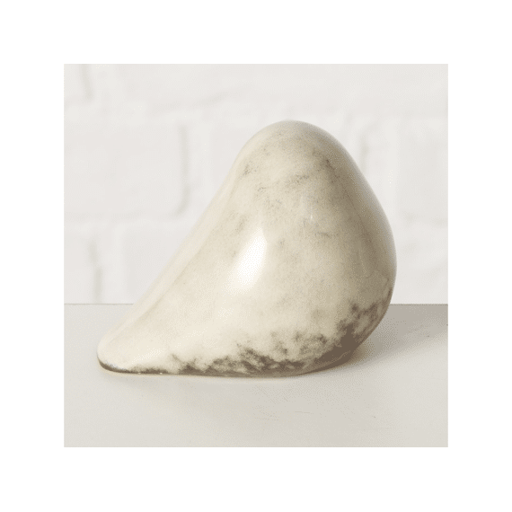 Figurine Ombro Bird H 6 Cm Porcelain Cream White