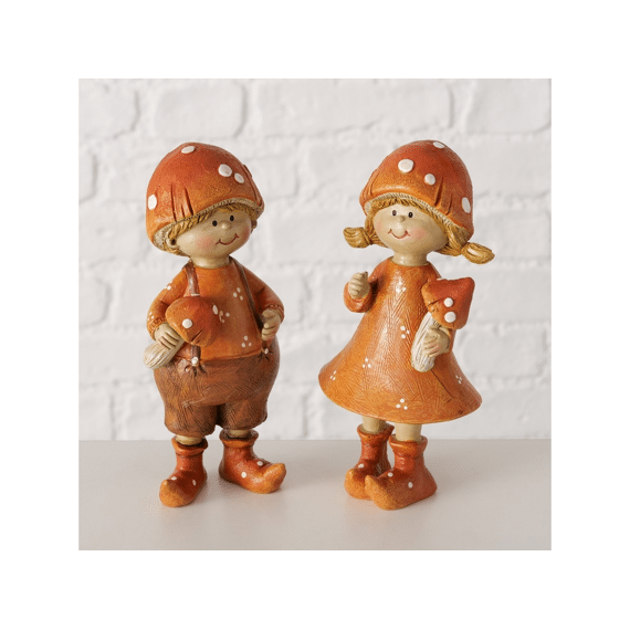 Figurine Tamy Children H 14.2 Cm Polyresin Brown Assotiment Prijs Per Stuk